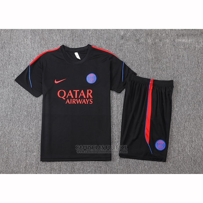 Fato de Treino Paris Saint-Germain Manga Curta 2026-2027 Preto - Calcas Curta
